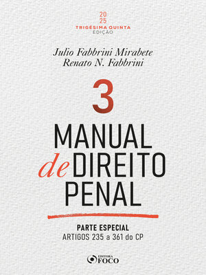 cover image of MANUAL DE DIREITO PENAL--VOLUME 3